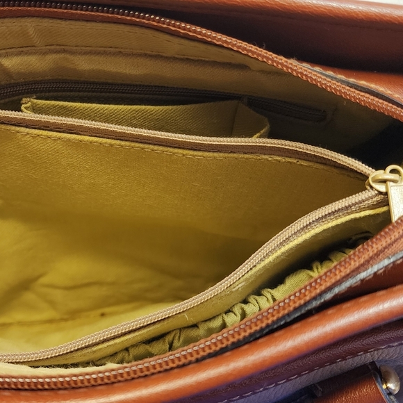 Carriage House Leather Boston Bag Vintage 80's Tan & Brown EUC - Picture 16 of 17